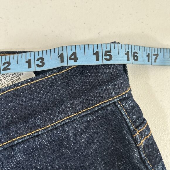 Levis 505 Jeans Womens 6S Blue Straight Leg Mid Rise Dark Wash Denim - Picture 5 of 10